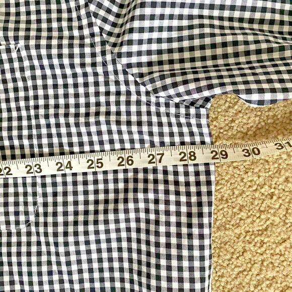 DOCKER'S Men XXL Button Down Long‎ Sleeve Shirt White/Black Plaid Check Cotton - Picture 6 of 8